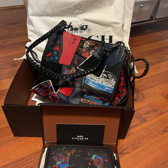 Coach New York Rogue With Embellished Patchwork Bag & Wallet - Picture 8 of 10